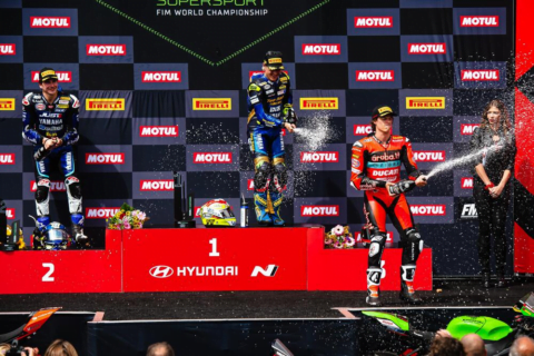 WSBK Supersport Misano Course 1 : Dominique Aegerter remporte la course suite au déclassement de Lorenzo Baldassari