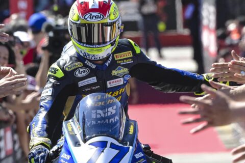 WSBK Supersport Misano Course 2 : Septième victoire d'affilée pour Aegerter qui prive Baldassari de victoire à domicile