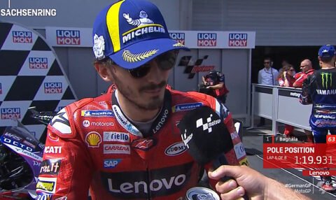 MotoGP Allemagne J2 : Francesco Bagnaia (Ducati/1) « à chaud » !