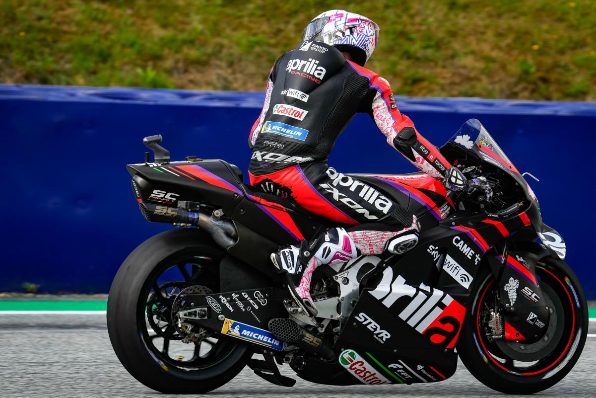 MotoGP Austria J2, Aleix Espargaró (Aprilia/9), conciso sobre a corrida sprint: “dizem que será o mesmo tempo de pista, mas isso é besteira”