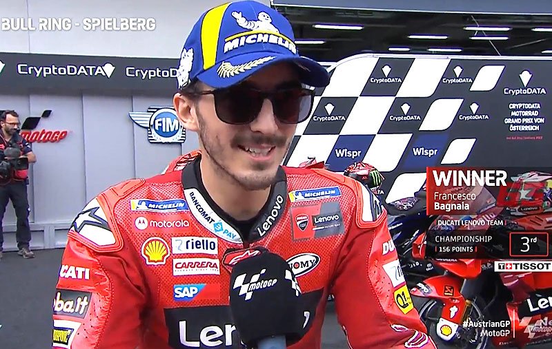 MotoGP Autriche J3 Course : Francesco Bagnaia (Ducati/1) « A chaud » !