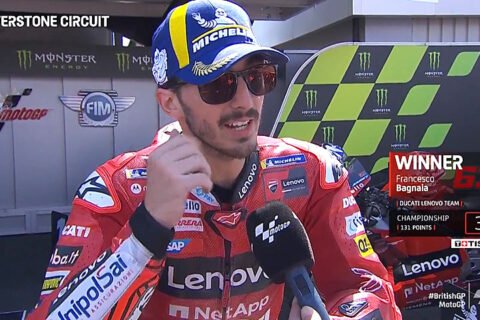 MotoGP Silverstone J3 Course : Francesco Bagnaia (Ducati/1) « A chaud » !