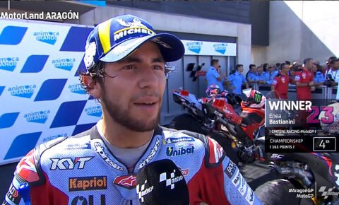 MotoGPアラゴンJ3レース：エネア・バスティアニーニ（ドゥカティ/1） 「熱い」！