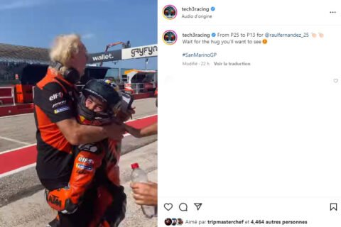 MotoGP Misano J3 : Raúl Fernández (KTM/13) vit son rêve avec Guy Coulon...