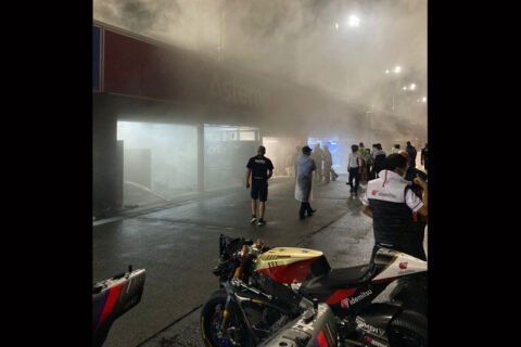 MotoGP Japan Motegi BREAKING NEWS: A box on fire in the middle of MotoGP!