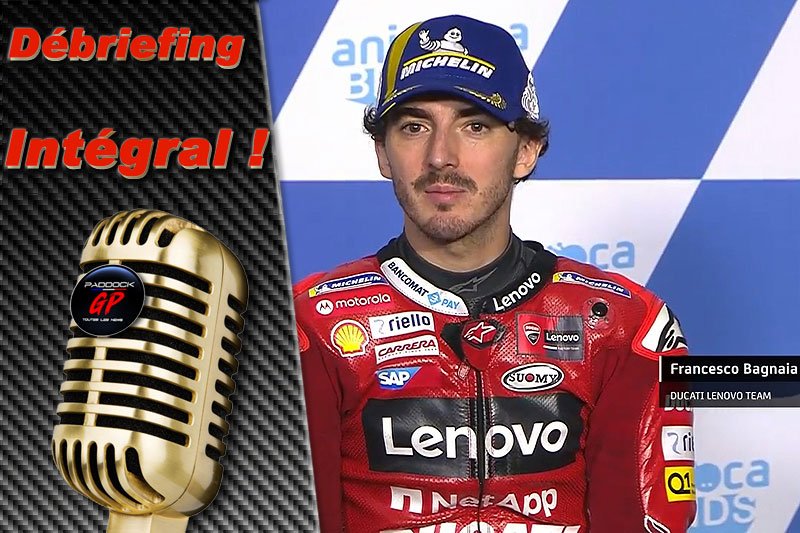 MotoGP Australie J3 Débriefing Francesco Bagnaia (Ducati/3) : « Fabio est toujours compétitif puis, en course, il commence à avoir des problèmes », etc. (Intégralité)