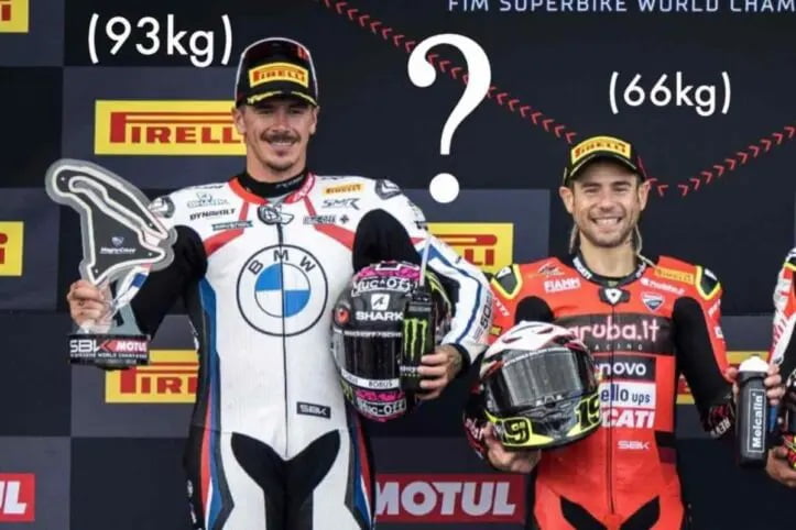 WSBK : pour le spectacle, on pense à revoir la règle du poids minimum. Et en MotoGP ?