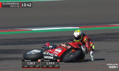 WSBK Superbike Indonésie Warmup : Des chutes, y compris pour Álvaro Bautista !