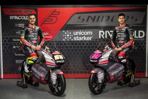 Moto3 2023 : Le Snipers Team adopte un nouveau look pour Romano Fenati et Matteo Bertelle