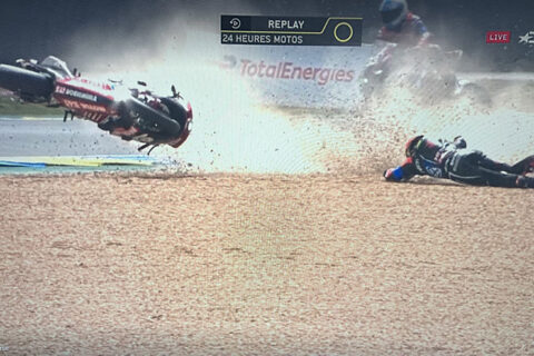 EWC 24 Heures Motos Le Mans : Catastrophe d&egrave;s le premier virage pour le poleman !