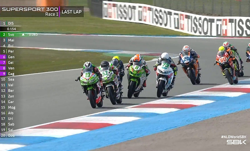 WSBK Supersport 300 Assen Course-1 : Samuel Di Sora frôle la victoire !