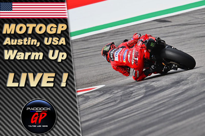 MotoGP Austin Warm Up LIVE : Francesco Bagnaia impose son rythme devant Fabio Quartararo