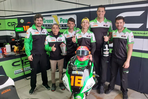Moto3 Argentina J3: Andrea Migno on the podium in his first race with the CIP team - Green Power [CP]