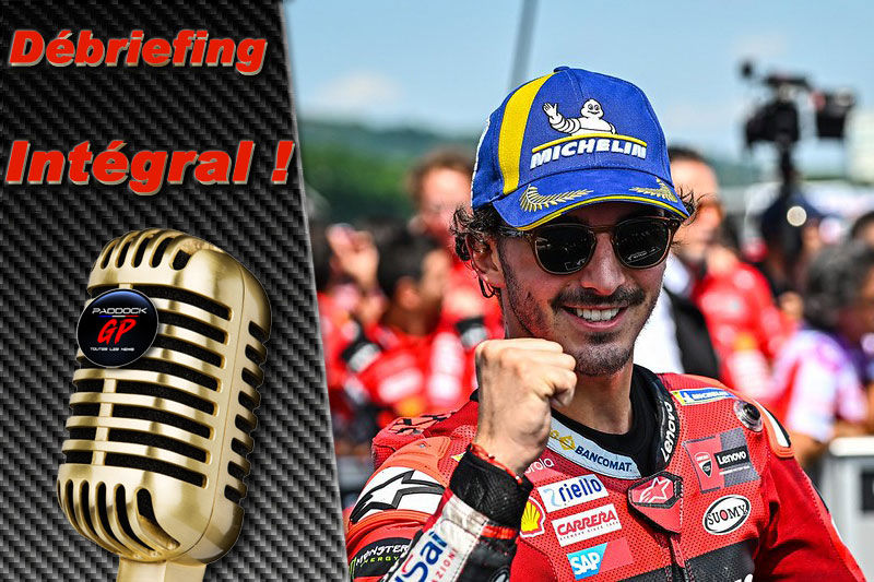 MotoGP Allemagne J3 Débriefing Francesco Bagnaia (Ducati/2) : Les consignes d’équipe, les différences de carénage avec Pramac, etc. (Intégralité)