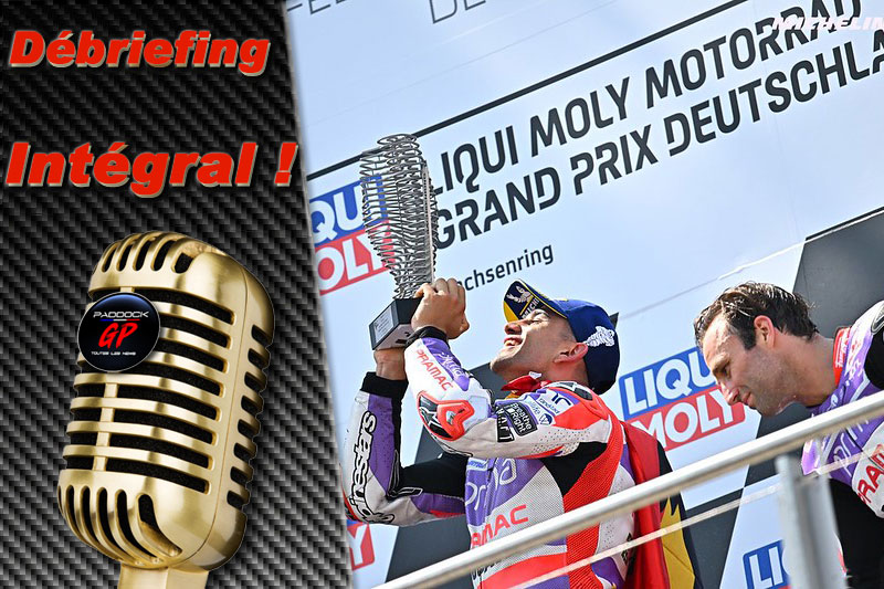 MotoGP Germany J3 Debriefing Jorge Martín (Ducati/1): The tribute to Johann Zarco, a Japanese proposal?, etc. (Entirety)