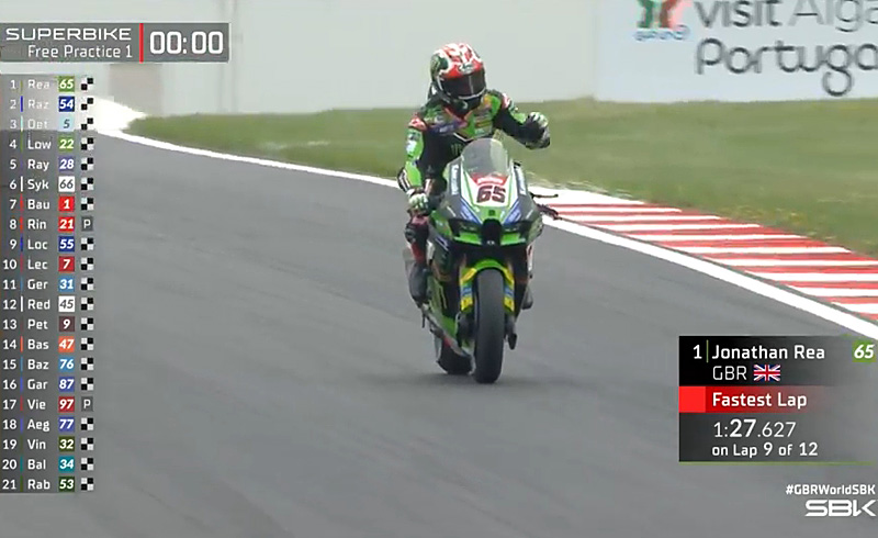 WSBK Superbike Donington FP1 : Jonathan Rea relève le gant avec une météo typiquement britannique…