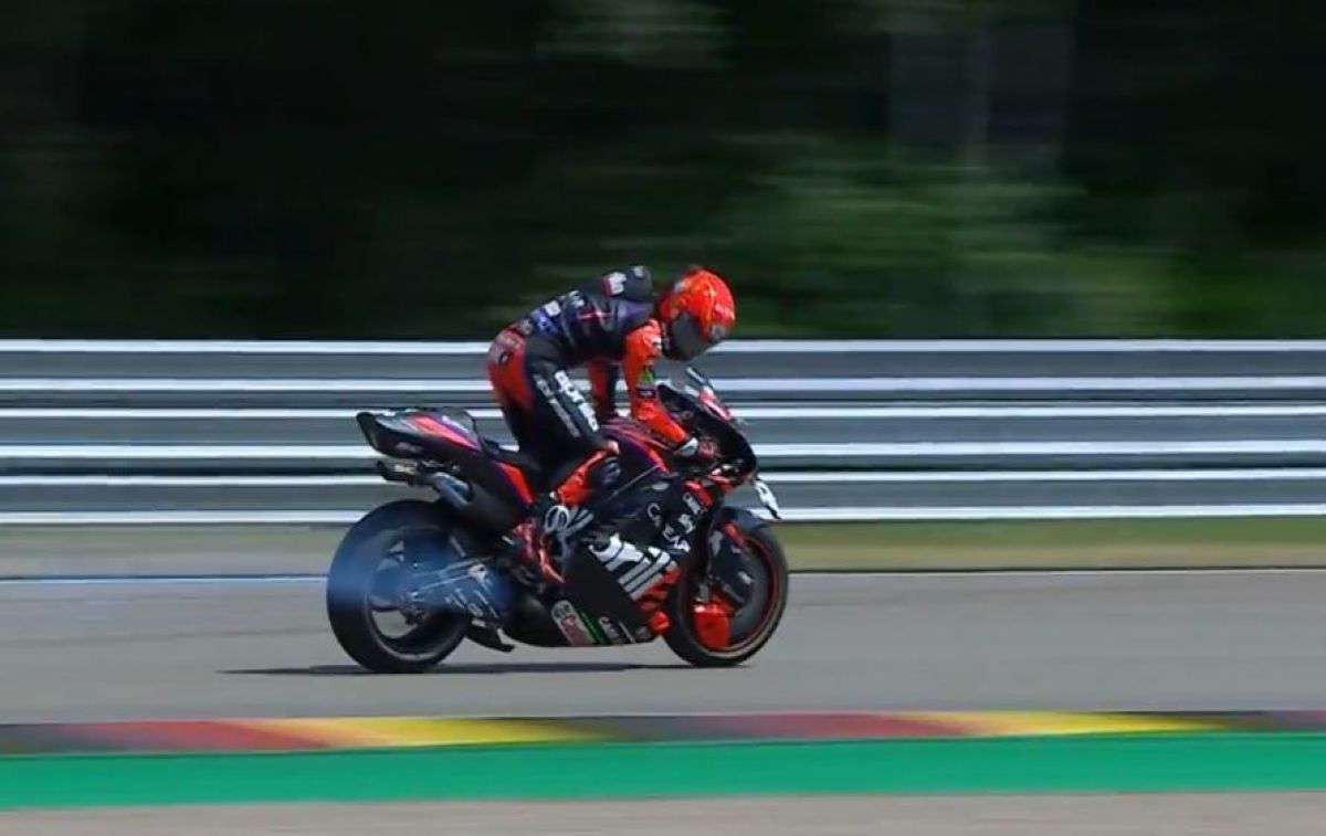 MotoGP Alemanha J3: zero pontos e motor quebrado, essa é a avaliação de Maverick Viñales (Aprilia/AB)