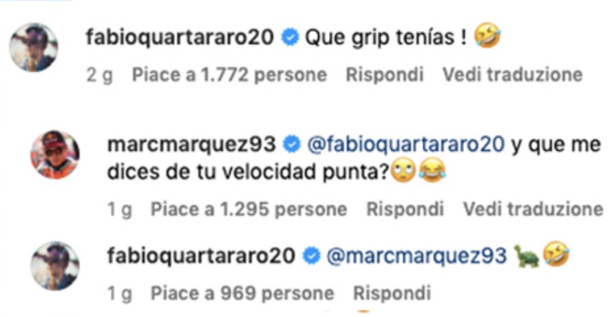 MotoGP: Marc Marquez and Fabio Quartararo are so desperate that they end up teasing each other about the faults of their respective bikes on social networks