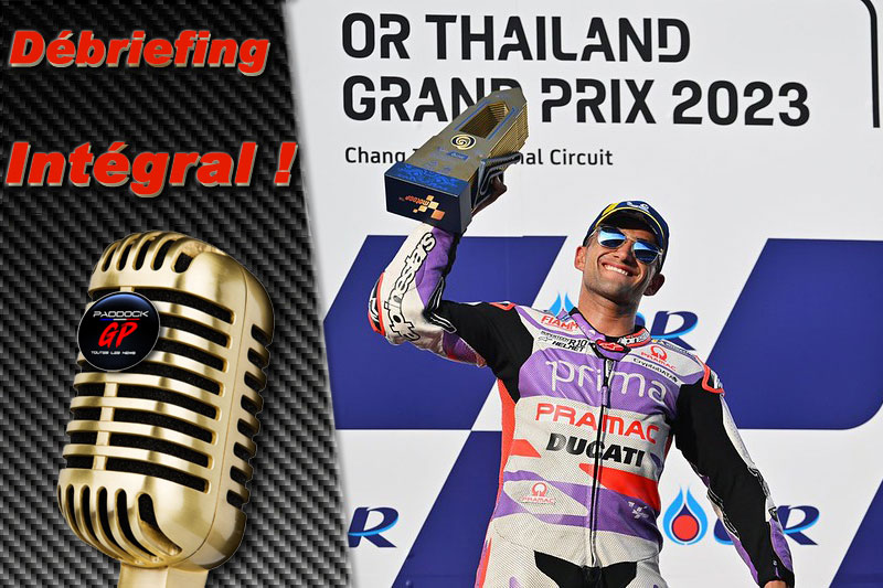 MotoGP Thaïlande J3 Débriefing Jorge Martin (Ducati/1) : « Je ne peux pas mentir, je commence à ressentir un peu de pression », etc. (Intégralité)