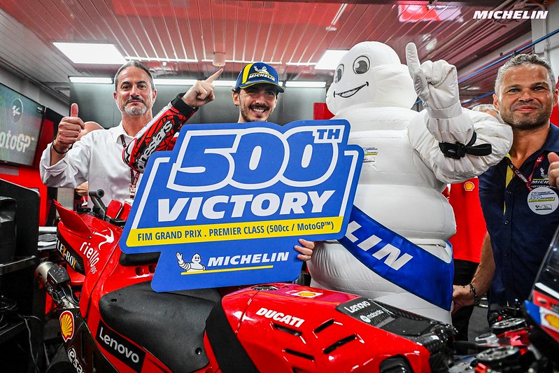 MotoGP Indonesia J3: 500th victory for Michelin with Bagnaia and a shower of records under the Mandalika sun