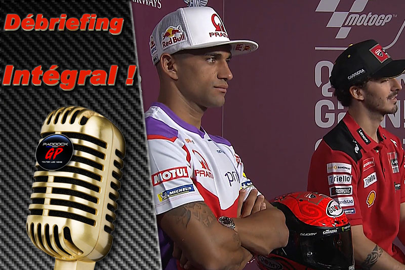 MotoGP Qatar J0 Debriefing Francesco Bagnaia: “a única possibilidade é que Jorge tenha um problema”, etc. (Totalidade)