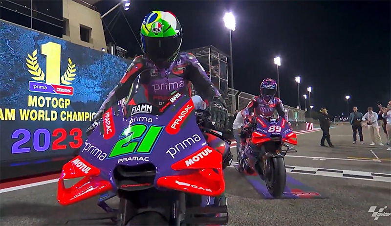MotoGP VIDEO: le team Pramac Ducati se présente au milieu de la Formule 1