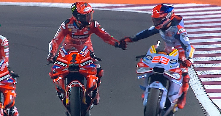 MotoGP: Ducati revela SMS enviado para aliviar tensões entre Marc Márquez e Francesco Bagnaia depois de Portimão