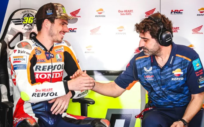 MotoGP Portugal J3, Joan Mir pointe Pecco Bagnaia du doigt : « à mon avis, Marc Marquez n’était pas en tort »