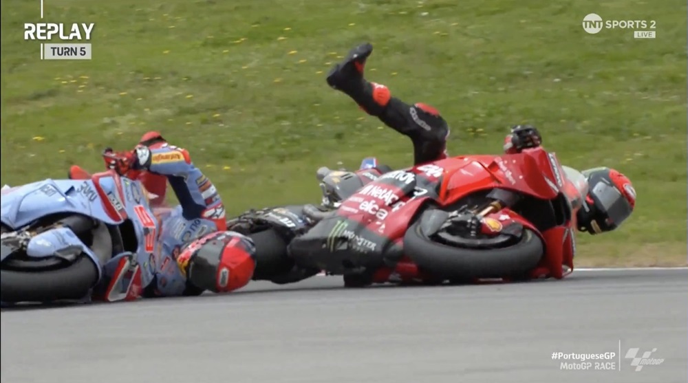 MotoGP, Portugal J3, Pecco Bagnaia (Ducati/Ab) : « quand un pilote devant vous avec lequel vous vous battez sort large, qu’est-ce que vous voulez faire ? Le dépasser à nouveau »