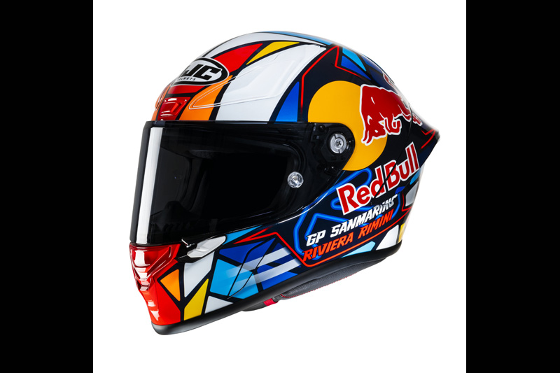 Street & MotoGP: HJC oferece uma decoração Misano de colecionador da Red Bull baseada em RPHA 1