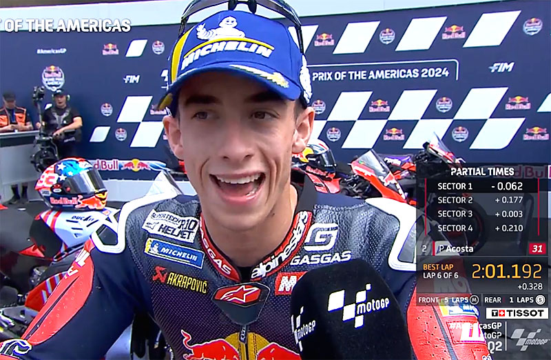 MotoGP Austin Qualifying: Pedro Acosta (KTM/2) “Hot”!