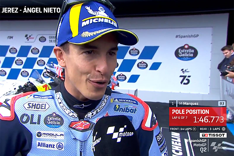 MotoGP Jerez Espagne Qualifications : Marc Marquez (Ducati/1) « A chaud » !