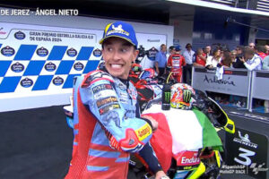 MotoGP Jerez Espagne Course : Marc Marquez (Ducati/2) "A chaud" !