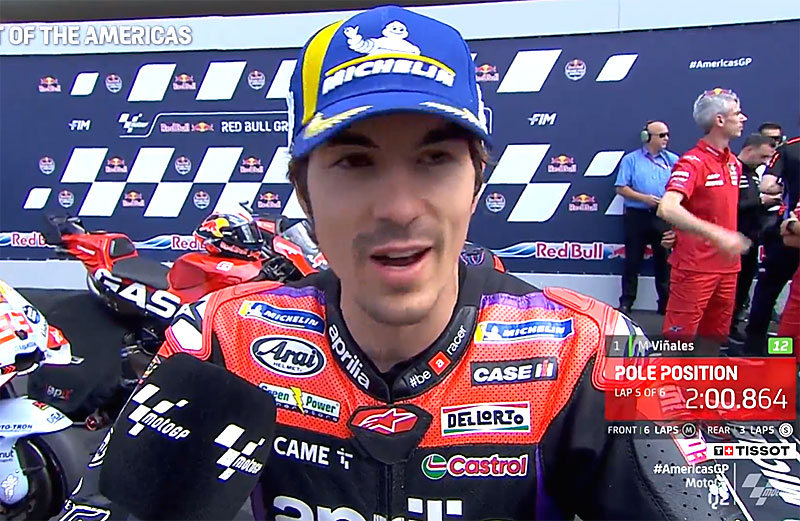 MotoGP Austin Qualifying: Maverick Vinales (Aprilia/1) “Hot”!