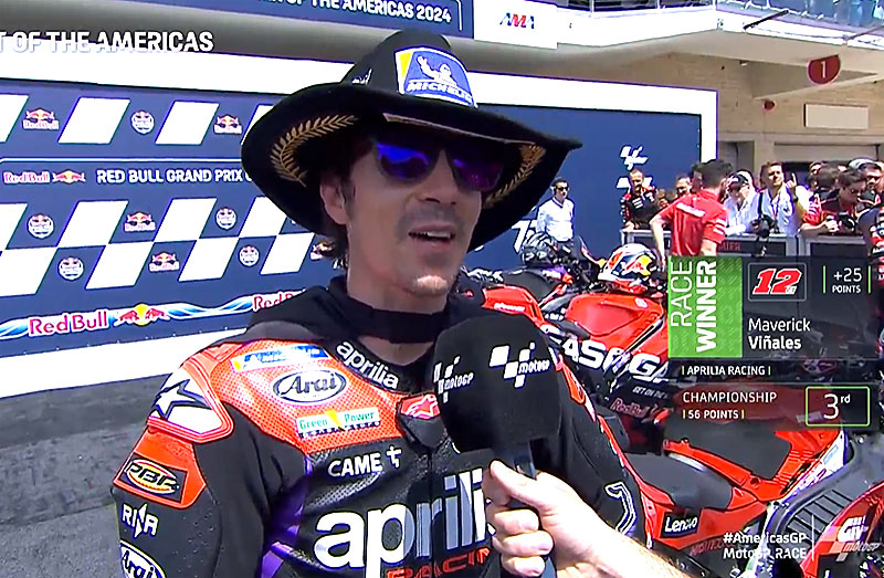 MotoGP Austin Course : Maverick Vinales (Aprilia/1) “A chaud” !