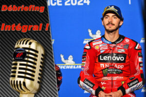 MotoGP Le Mans France J3, Debriefing Francesco Bagnaia (Ducati/3): “With a third position, I can never be really satisfied”, etc. (Entirety)