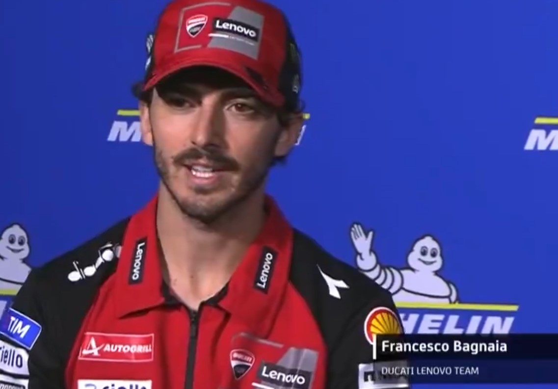 MotoGP, France J0, Pecco Bagnaia : « une de mes forces est que je m’en fiche si je perds des points ou si je chute samedi, je sais que le lendemain je peux récupérer »