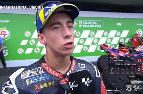 MotoGP Thaïlande Course : Pedro Acosta (KTM/3) "A chaud"