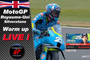 MotoGP Silverstone, Warm Up LIVE : Raul Fernandez en pneus pluie !