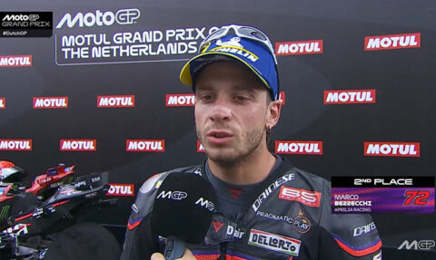 MotoGP Assen Course : Marco Bezzecchi (Aprilia/2) "A chaud"