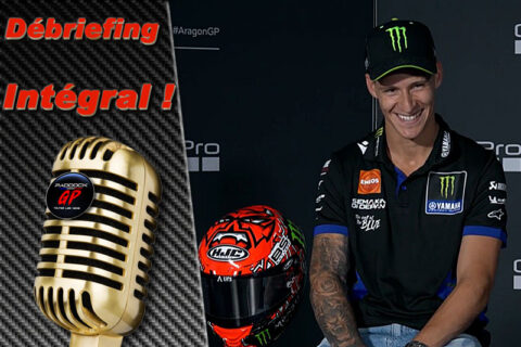 MotoGP, Aragon J0, Débriefing Fabio Quartararo : Le V4 testé lundi ? « On ne sait pas… C’est une surprise (rires), etc. (Intégralité)