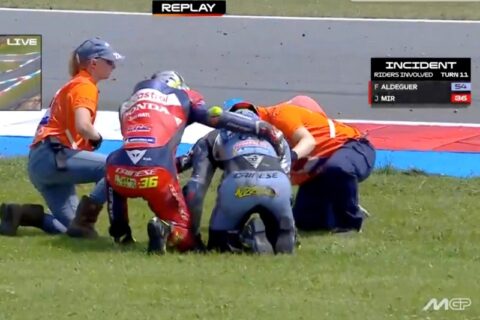 MotoGP, Assen J3, Joan Mir (Honda/Ab) : "Je suis content que Fermín aille bien, le choc a été violent pour moi aussi"