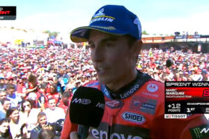 MotoGP Aragon Sprint : Marc Marquez (Ducati/1) "A chaud"