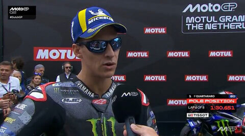 MotoGP Assen Qualifications : Fabio Quartararo (Yamaha/1) "A chaud"