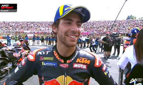 MotoGP Brno Sprint : Enea Bastianini (KTM/3) "A chaud"