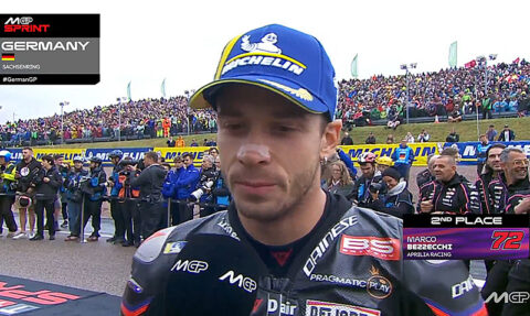MotoGP Allemagne Sprint : Marco Bezzecchi (Aprilia/2) "A chaud"
