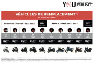 Street : Yamaha Rent, pour un véhicule de remplacement et pour la location classique