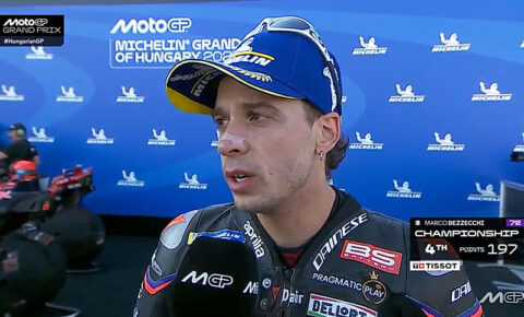 MotoGP Hongrie Course : Marco Bezzecchi (Aprilia/3) "A chaud"