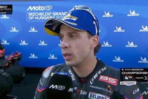MotoGP Hongrie Course : Marco Bezzecchi (Aprilia/3) "A chaud"
