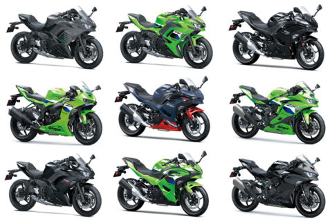 Street : Dix nouvelles couleurs pour six modèles Kawasaki Ninja 2026